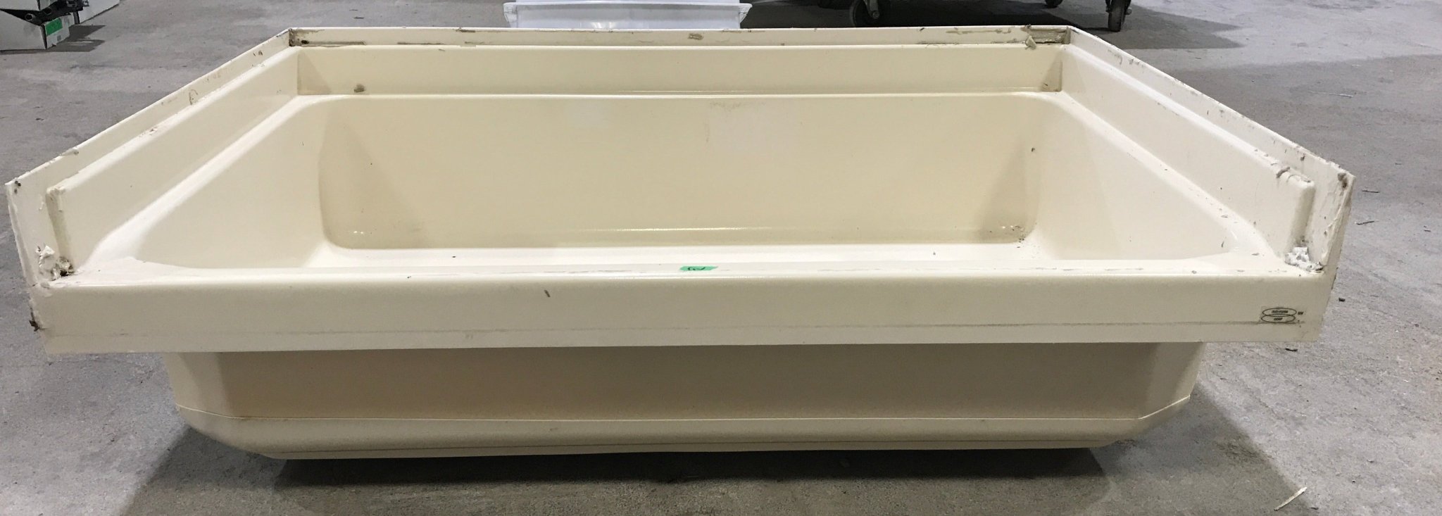 Used RV Bath Tub 35” L x 24” W - Center Drain - Young Farts RV Parts