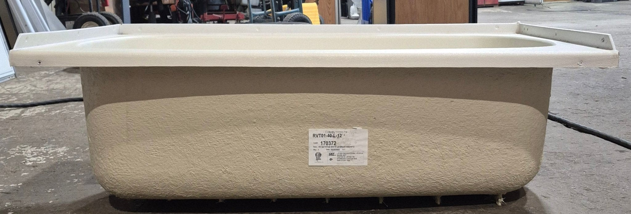 Used RV Bath Tub 40” x 24” Left Hand Drain - Young Farts RV Parts