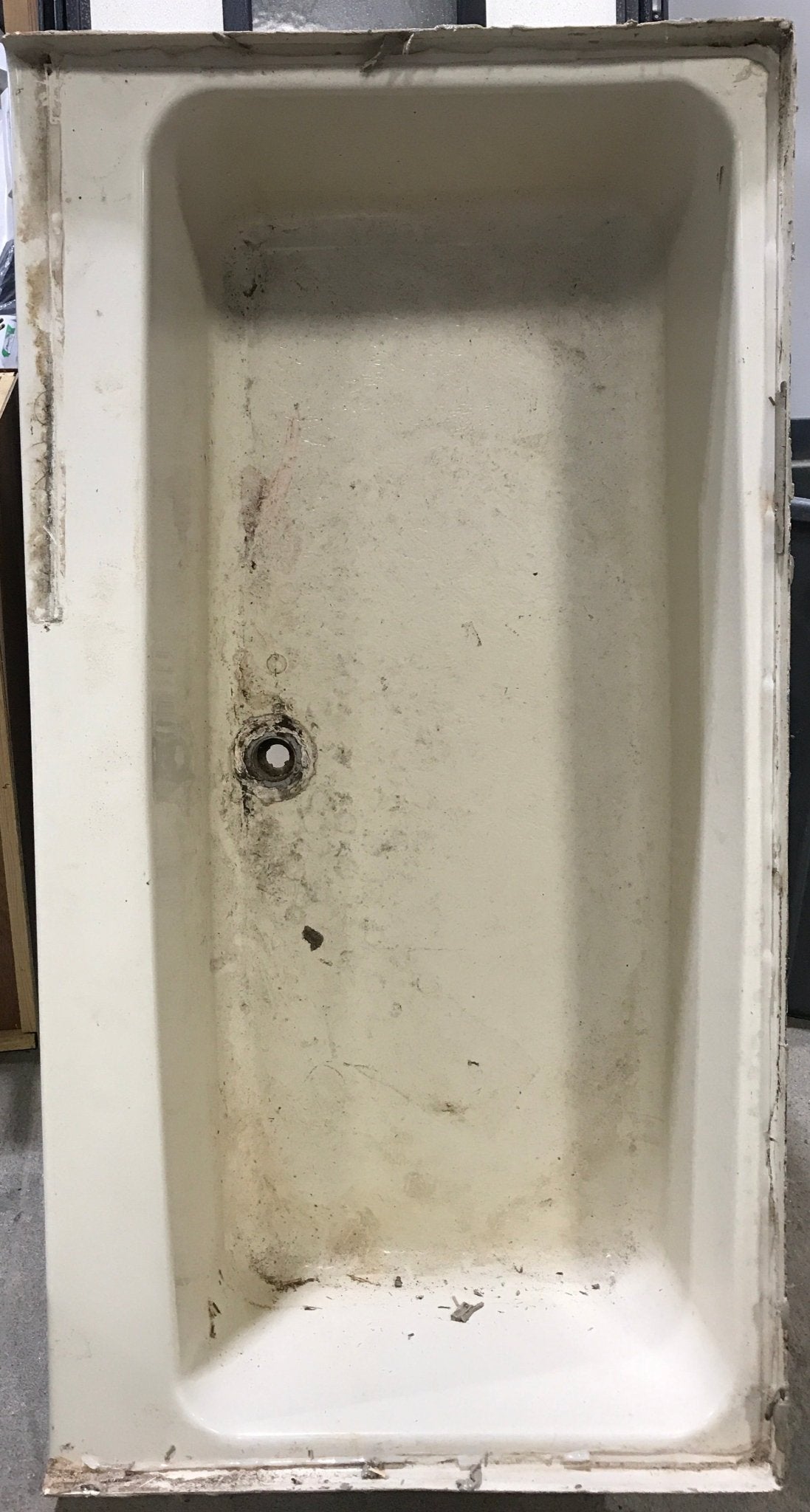 Used RV Bath Tub 46” L x 24” W - Center Drain - Young Farts RV Parts