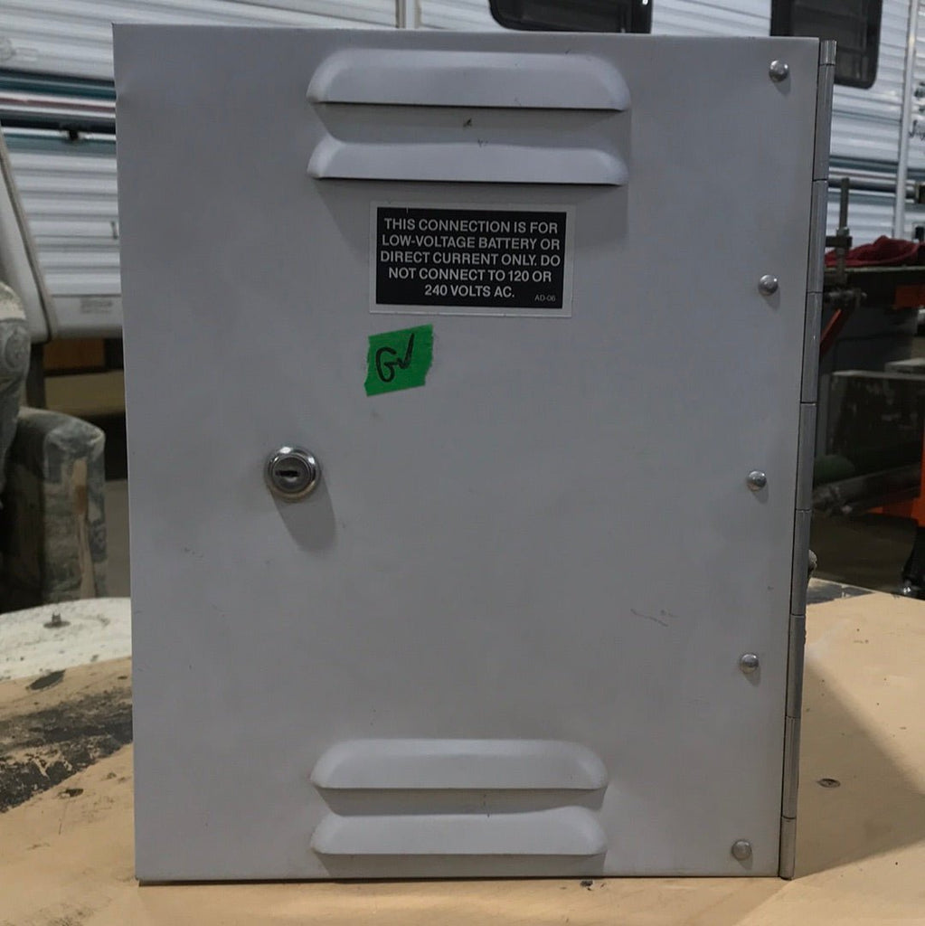 Used RV Battery Metal Box 11" W x 13 3/4" H x 16 1/4" D - Young Farts RV Parts