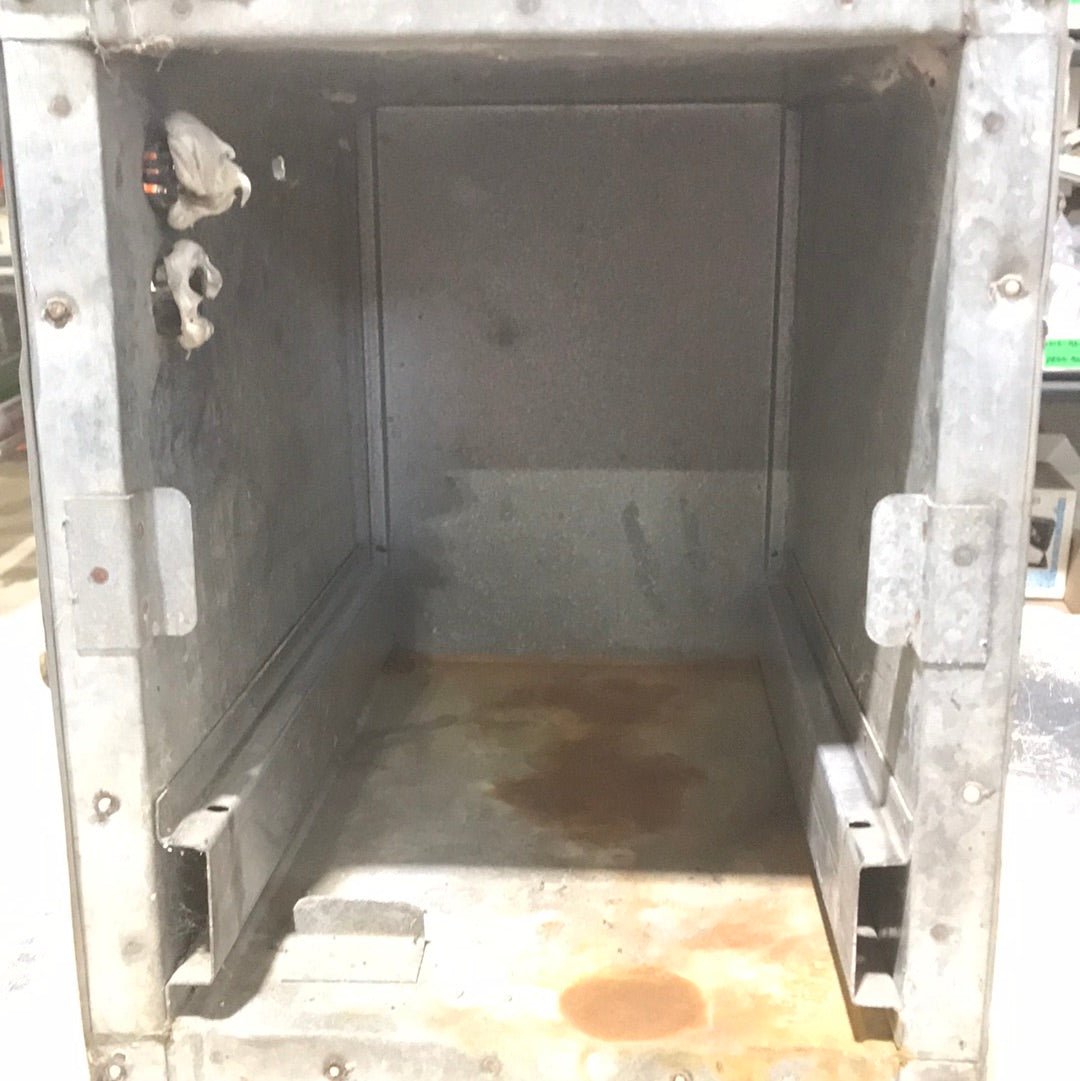 Used RV Battery Metal Box 11" W x 13 3/4" H x 16 1/4" D - Young Farts RV Parts