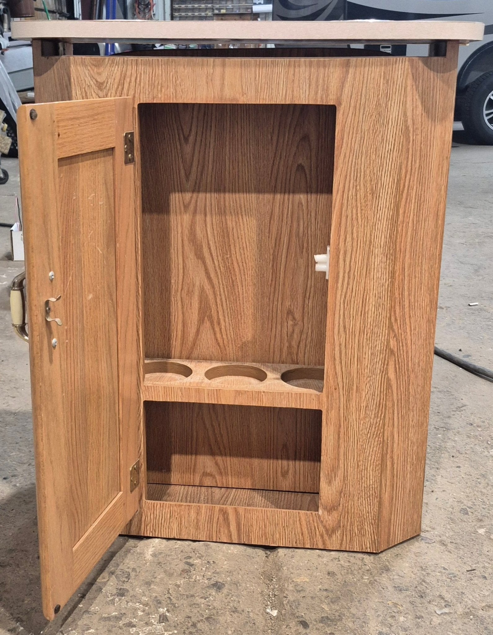 Used RV Cabinet with Hidden Folding Table 9