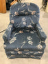 Used RV Chair - Blue with design - Young Farts RV Parts