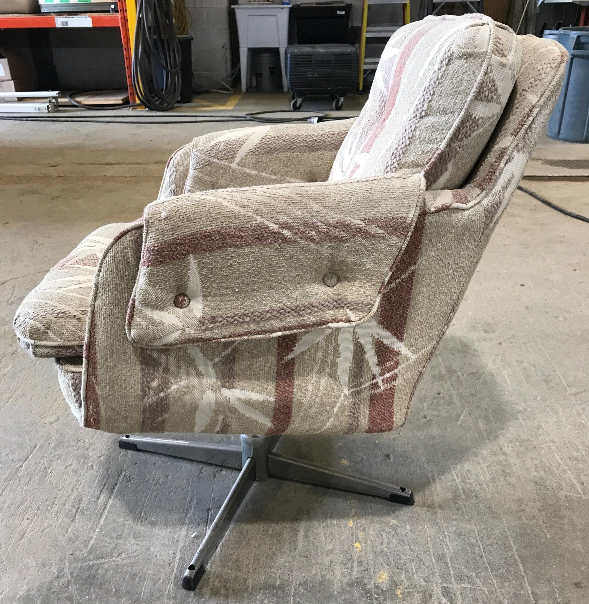 Used RV Chair - Light Tan with design - Young Farts RV Parts