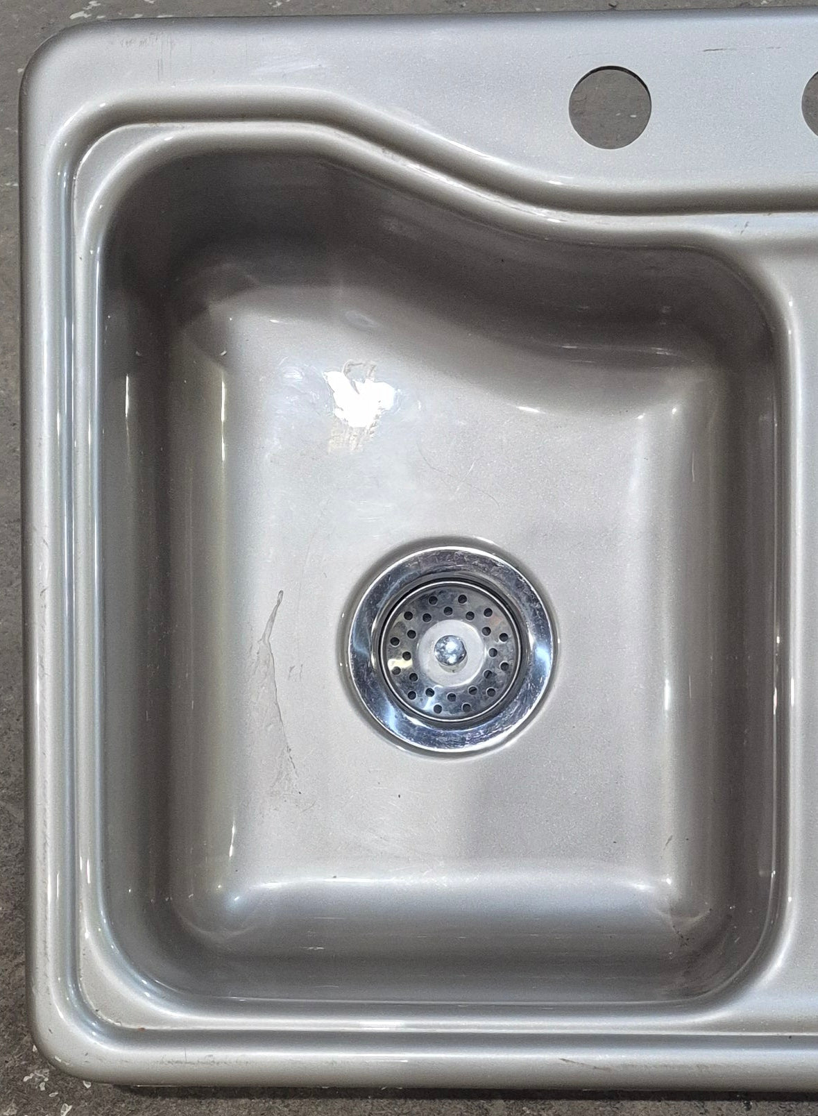 Used RV Double Kitchen Sink 24 3/4” W x 18 3/4” L - Young Farts RV Parts
