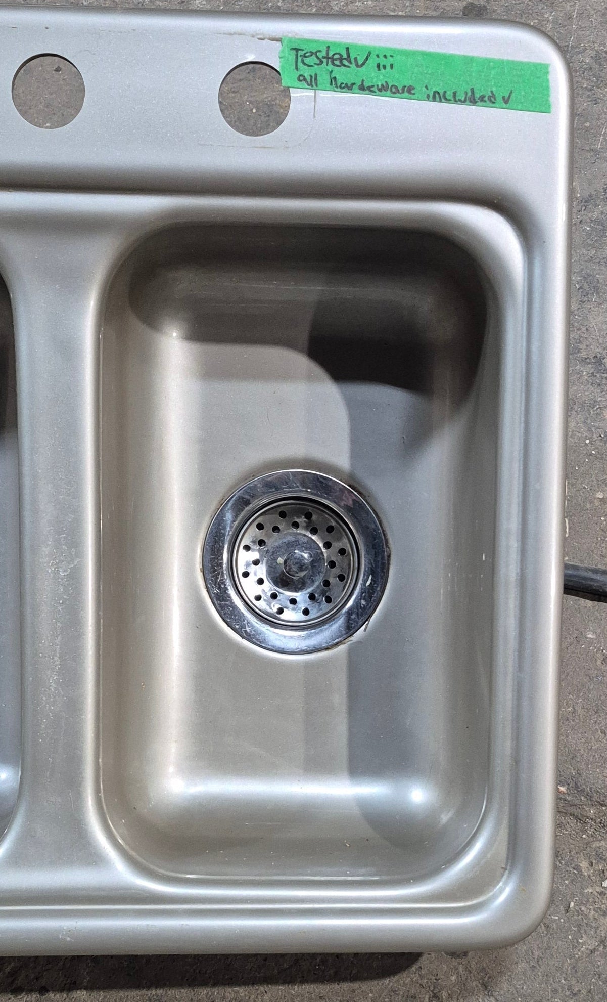 Used RV Double Kitchen Sink 24 3/4” W x 19” L - Young Farts RV Parts