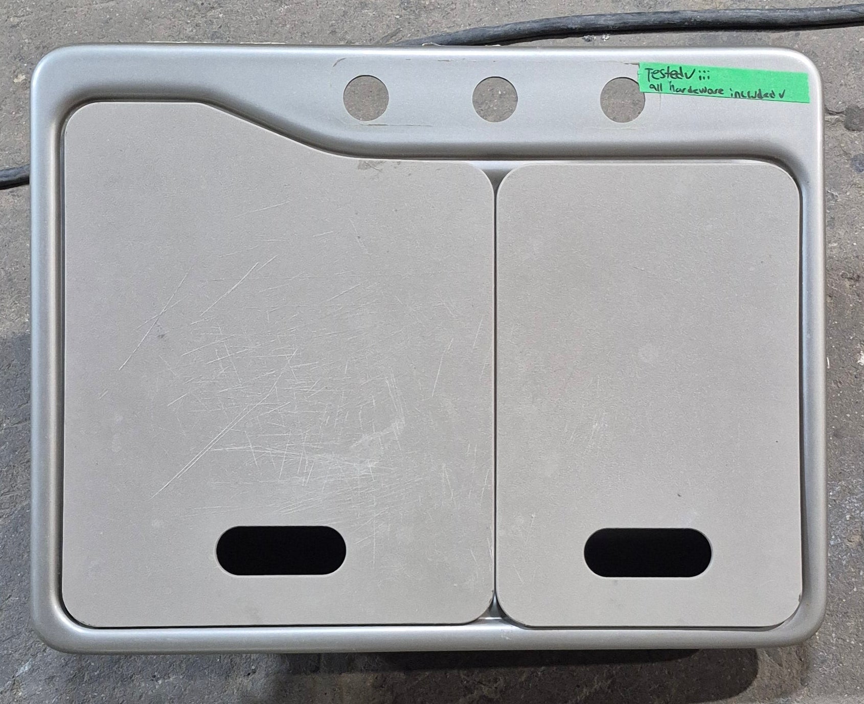 Used RV Double Kitchen Sink 24 3/4” W x 19” L - Young Farts RV Parts