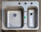 Used RV Double Kitchen Sink  24 7/8” W x 19 3/8” L