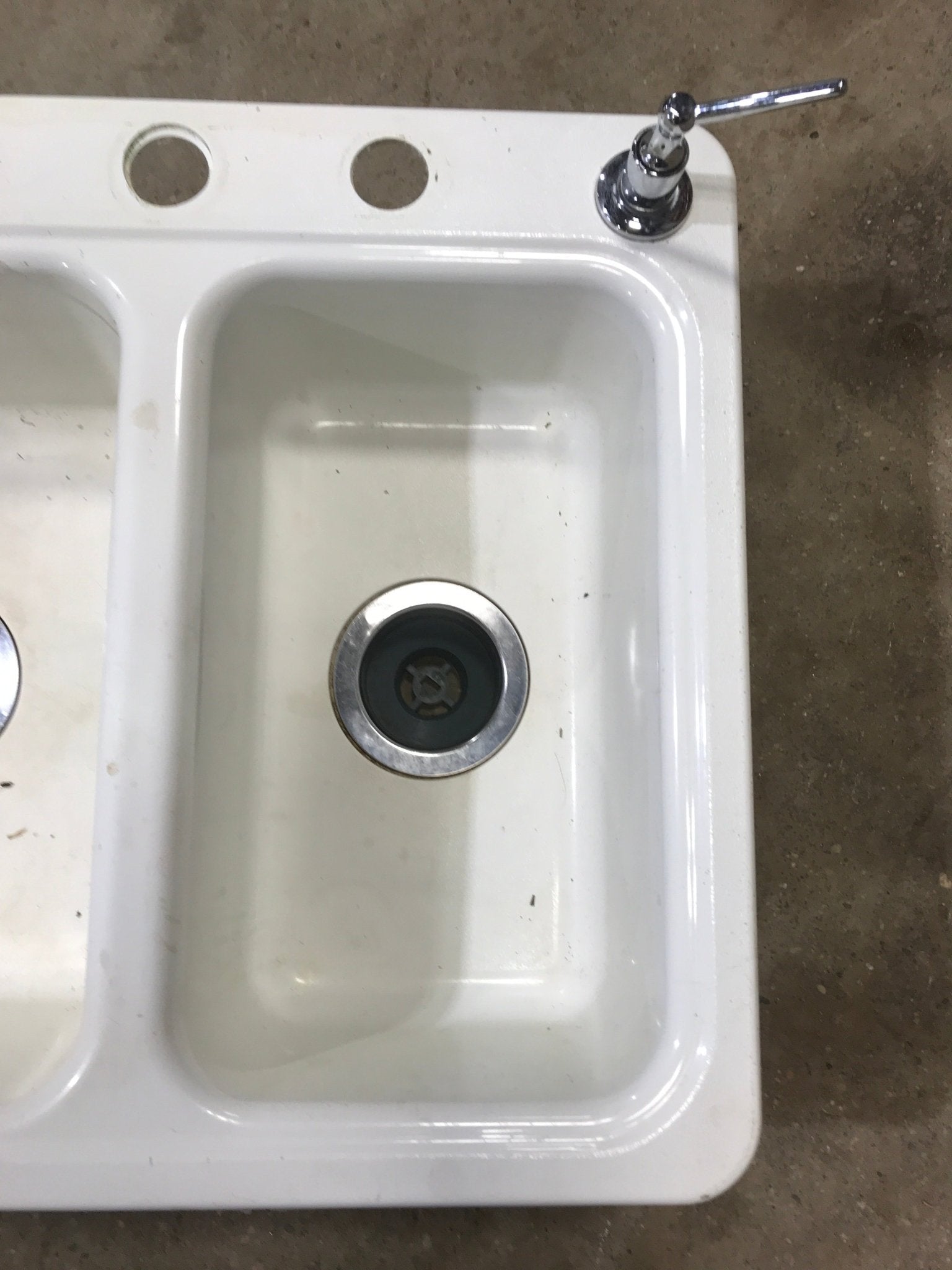 Used RV Double Kitchen Sink 25” W x 19” L - Young Farts RV Parts