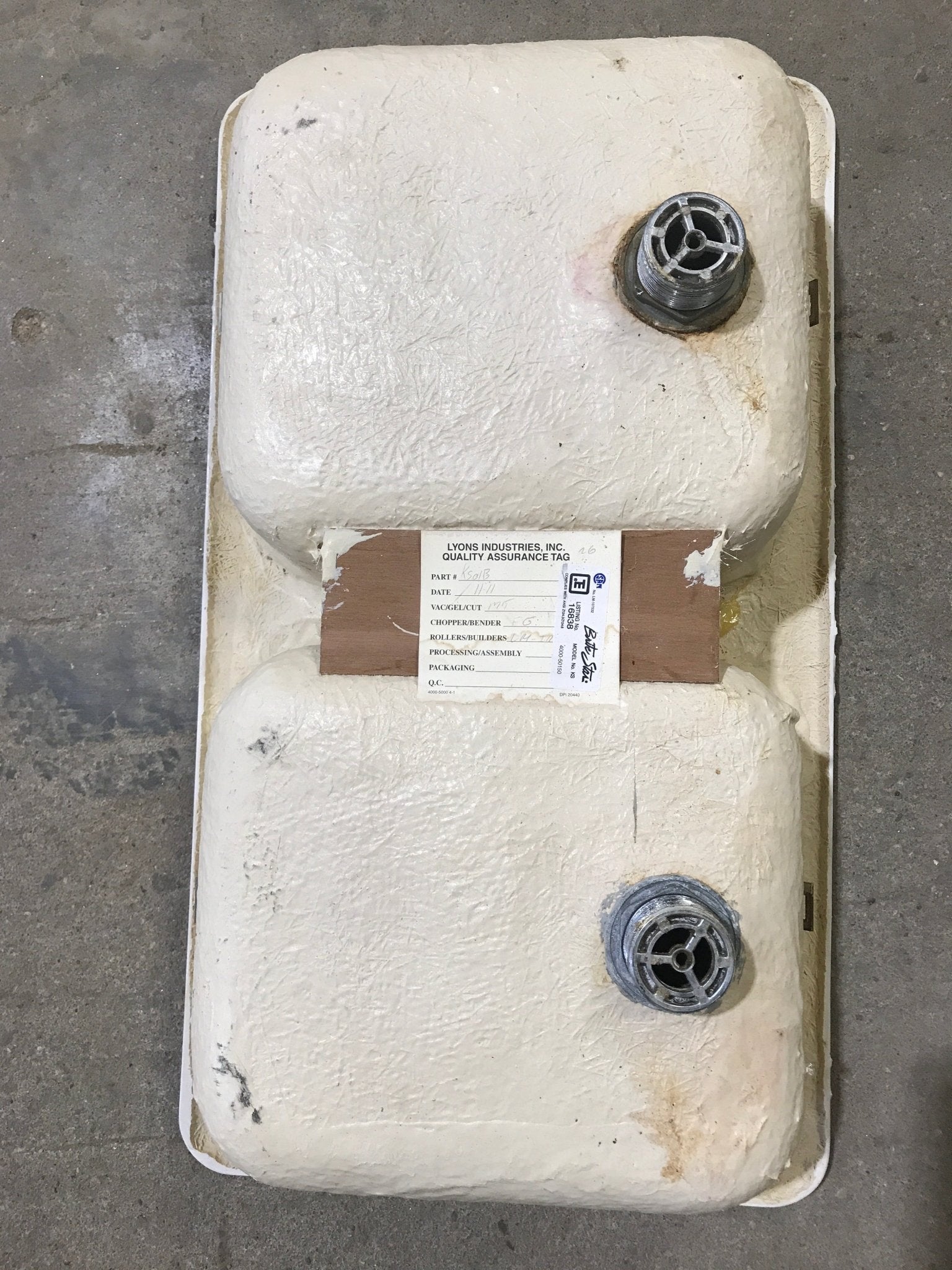 Used RV Double Kitchen Sink - 26 1/2” W x 15” L - Young Farts RV Parts