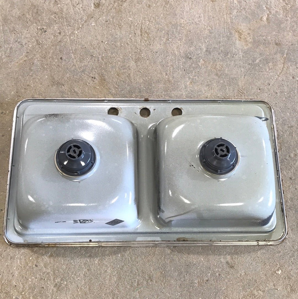 Used RV Double Kitchen Sink 33” W x 19” L - Young Farts RV Parts