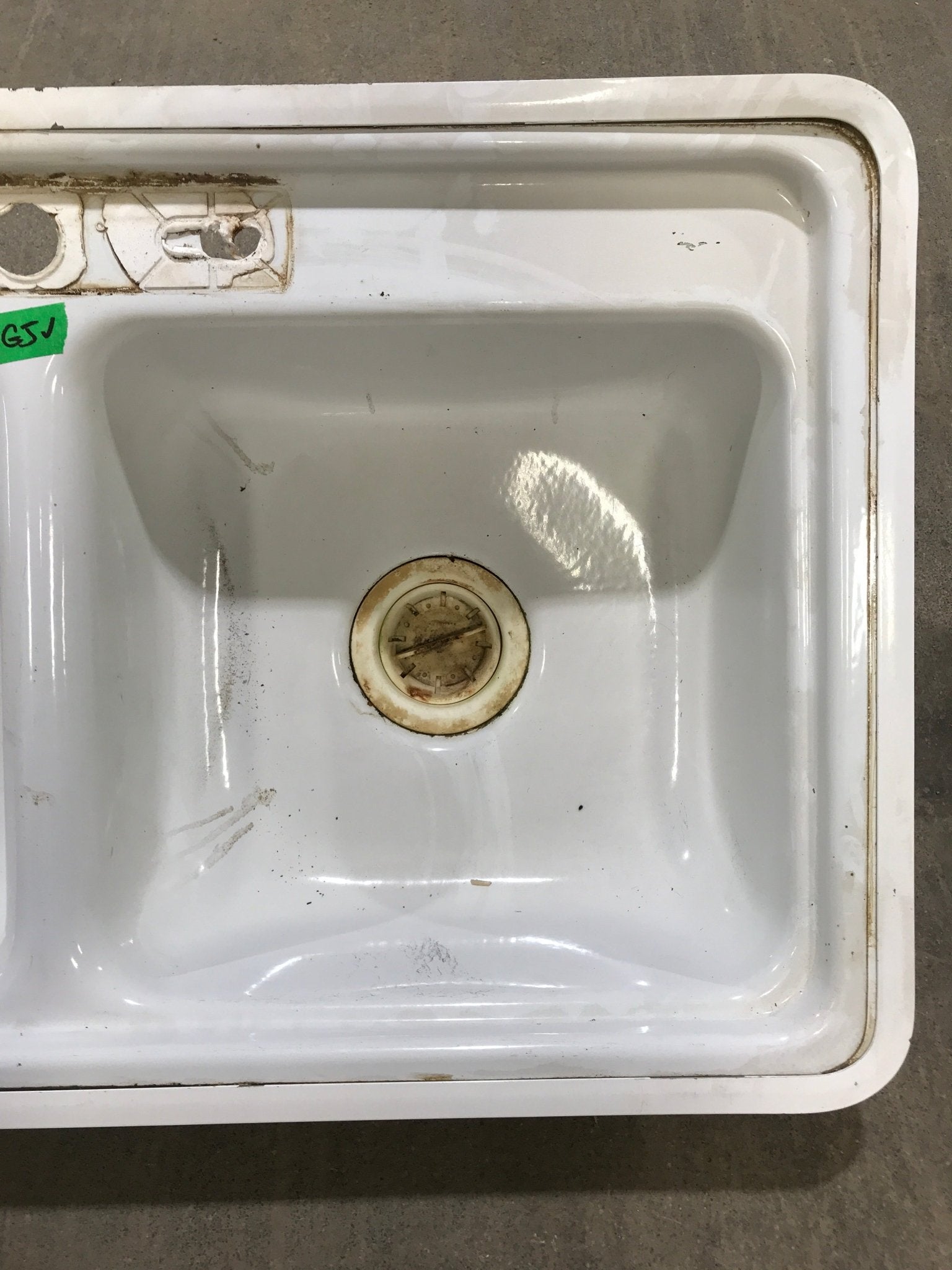Used RV Double Kitchen Sink 33” W x 19” L - Young Farts RV Parts