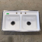 Used RV Double Kitchen Sink 33” W x 19” L