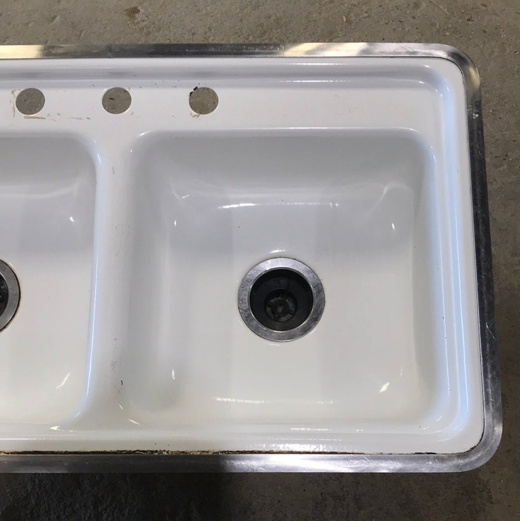 Used RV Double Kitchen Sink 33” W x 19” L - Young Farts RV Parts