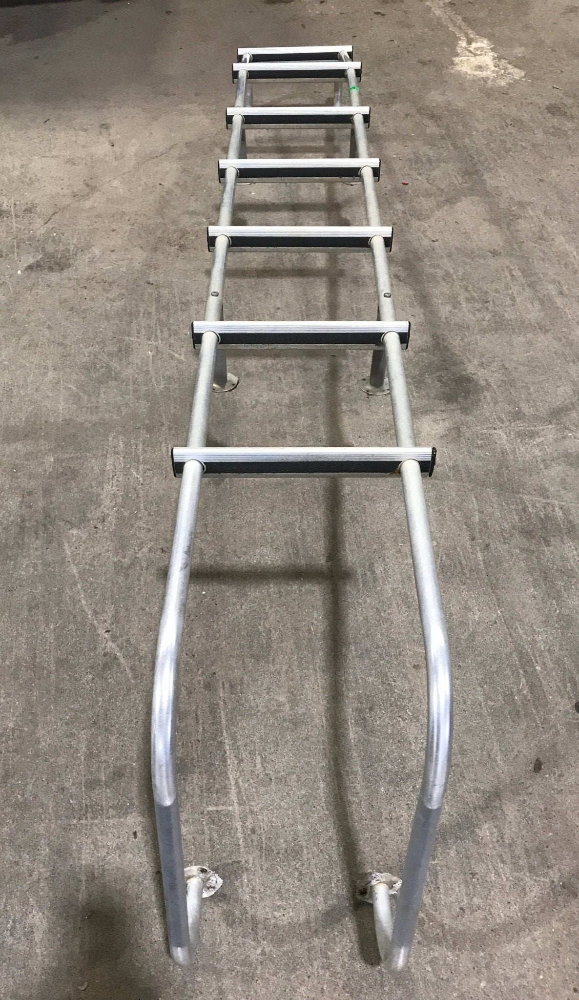 Used RV Exterior Ladder - Aluminum - 94" H x 13 1/4" W - Young Farts RV Parts