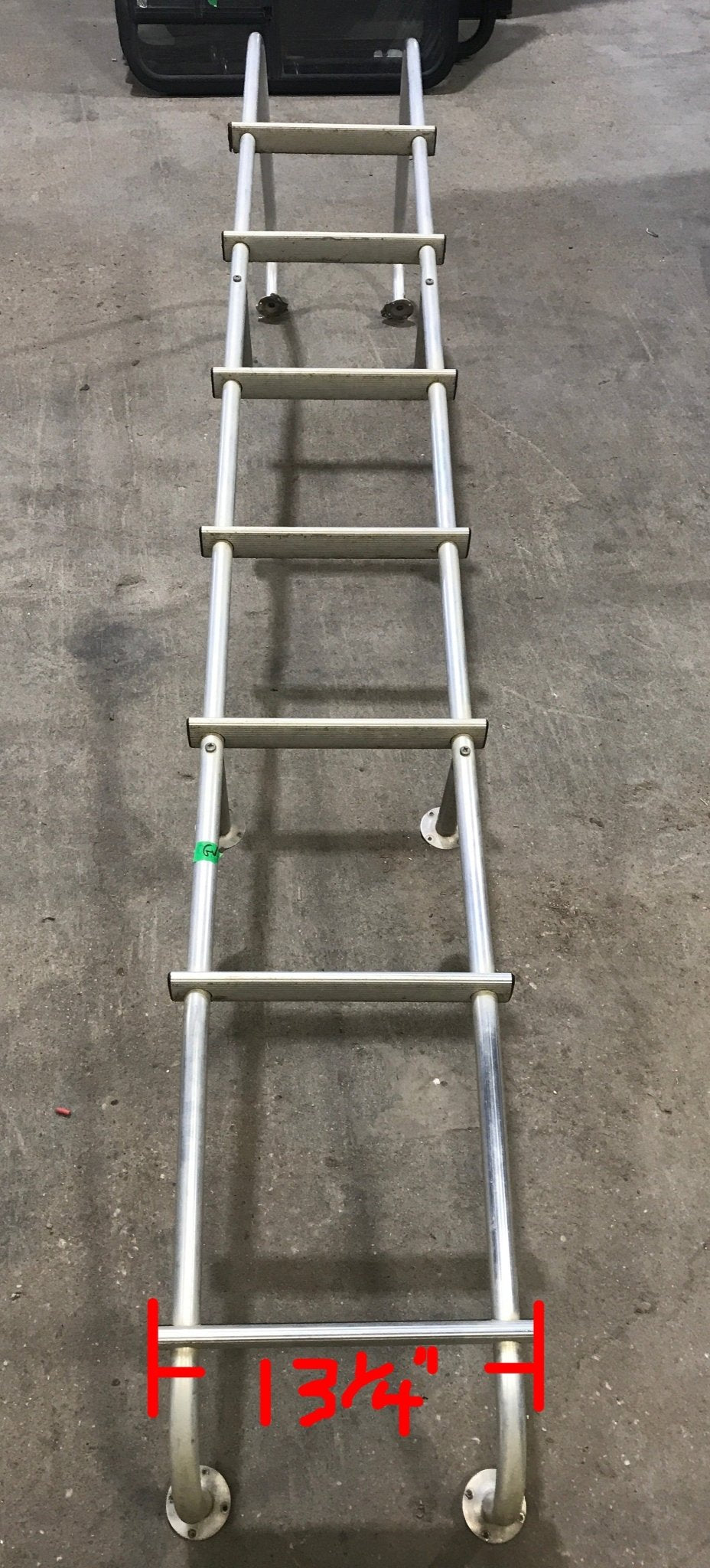 Used RV Exterior Ladder - Aluminum - 94" H x 13 1/4" W - Young Farts RV Parts