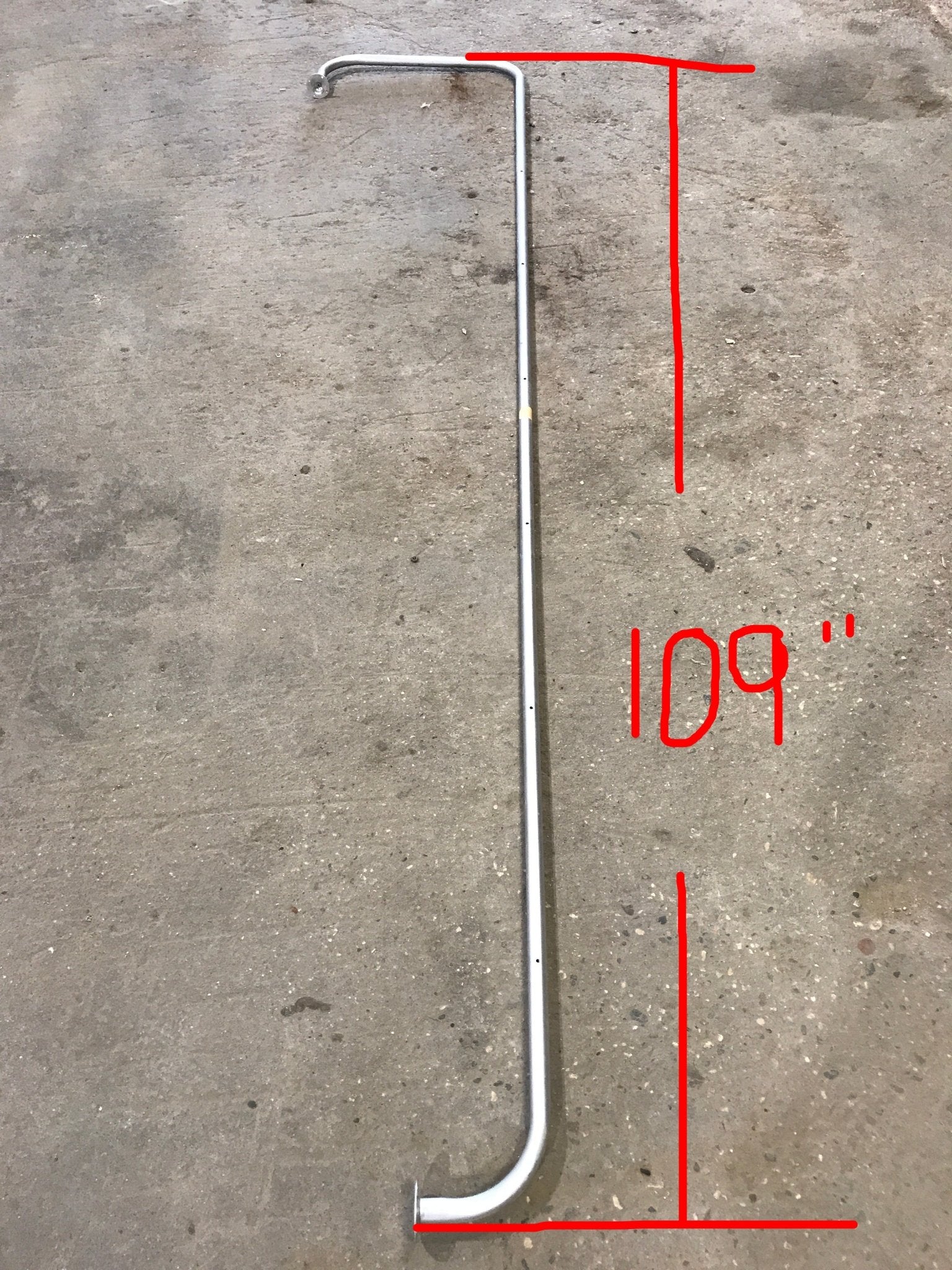 Used RV Exterior Ladder Rail - Aluminum - 109" H - Young Farts RV Parts