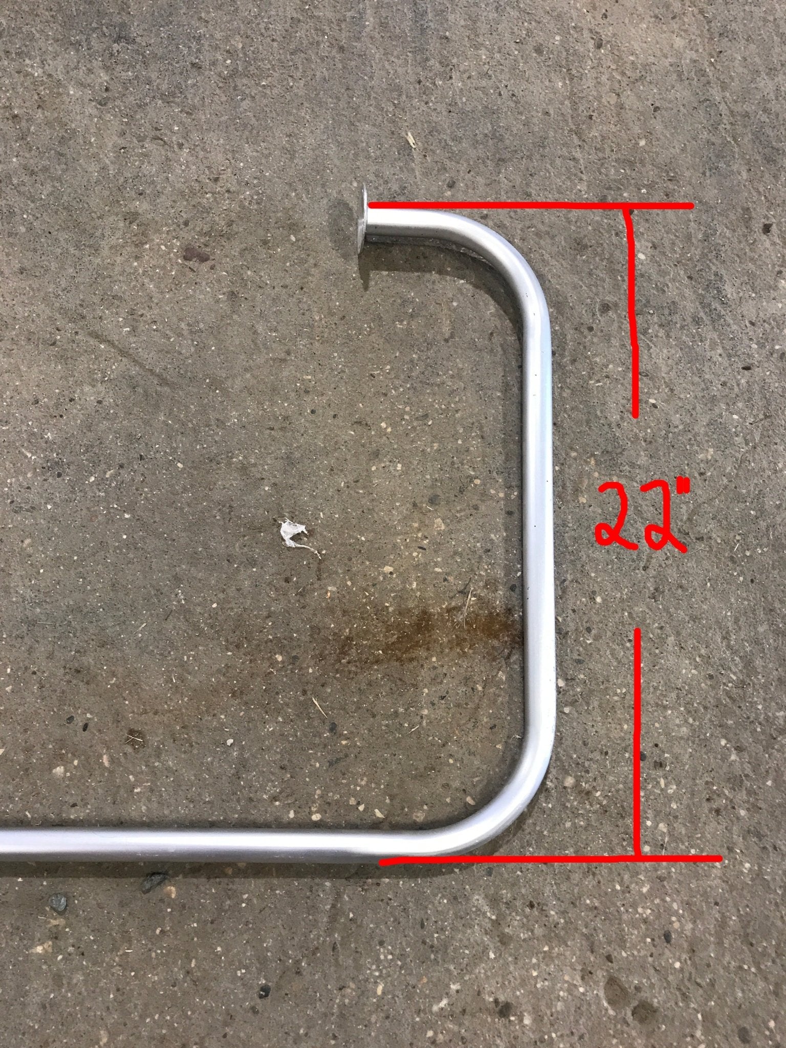Used RV Exterior Ladder Rail - Aluminum - 109" H - Young Farts RV Parts