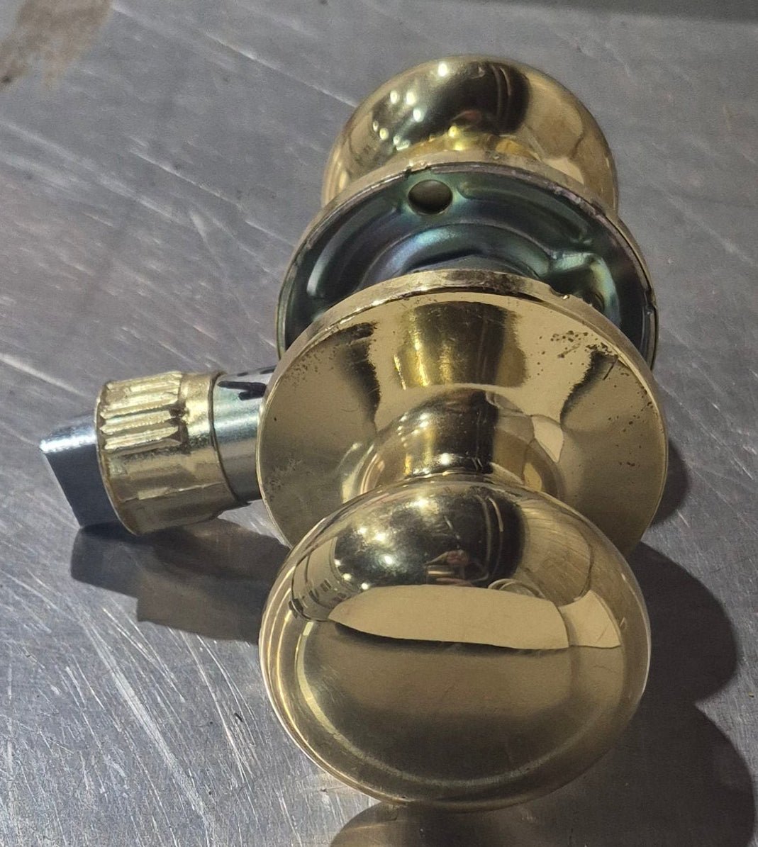 Used RV Interior Door Knob 1 1/4" Wall 2 1/2" Latch Non - Locking - Young Farts RV Parts