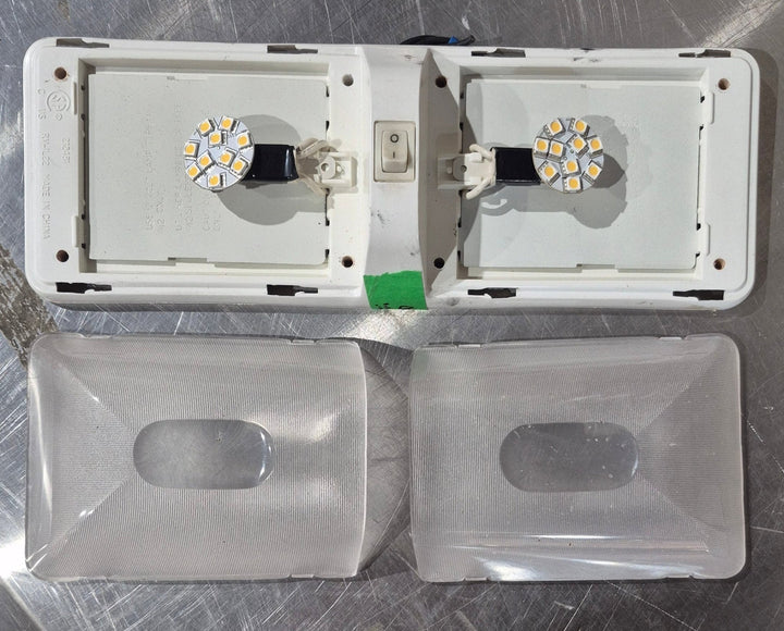 Used RV Interior Light Fixture *DOUBLE* - Young Farts RV Parts