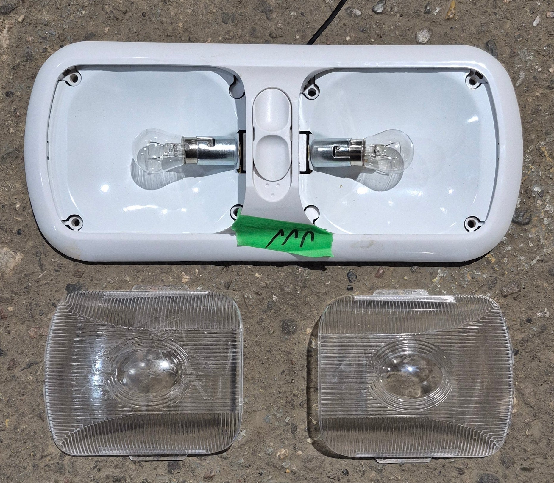 Used RV Interior Light Fixture *DOUBLE* - Young Farts RV Parts