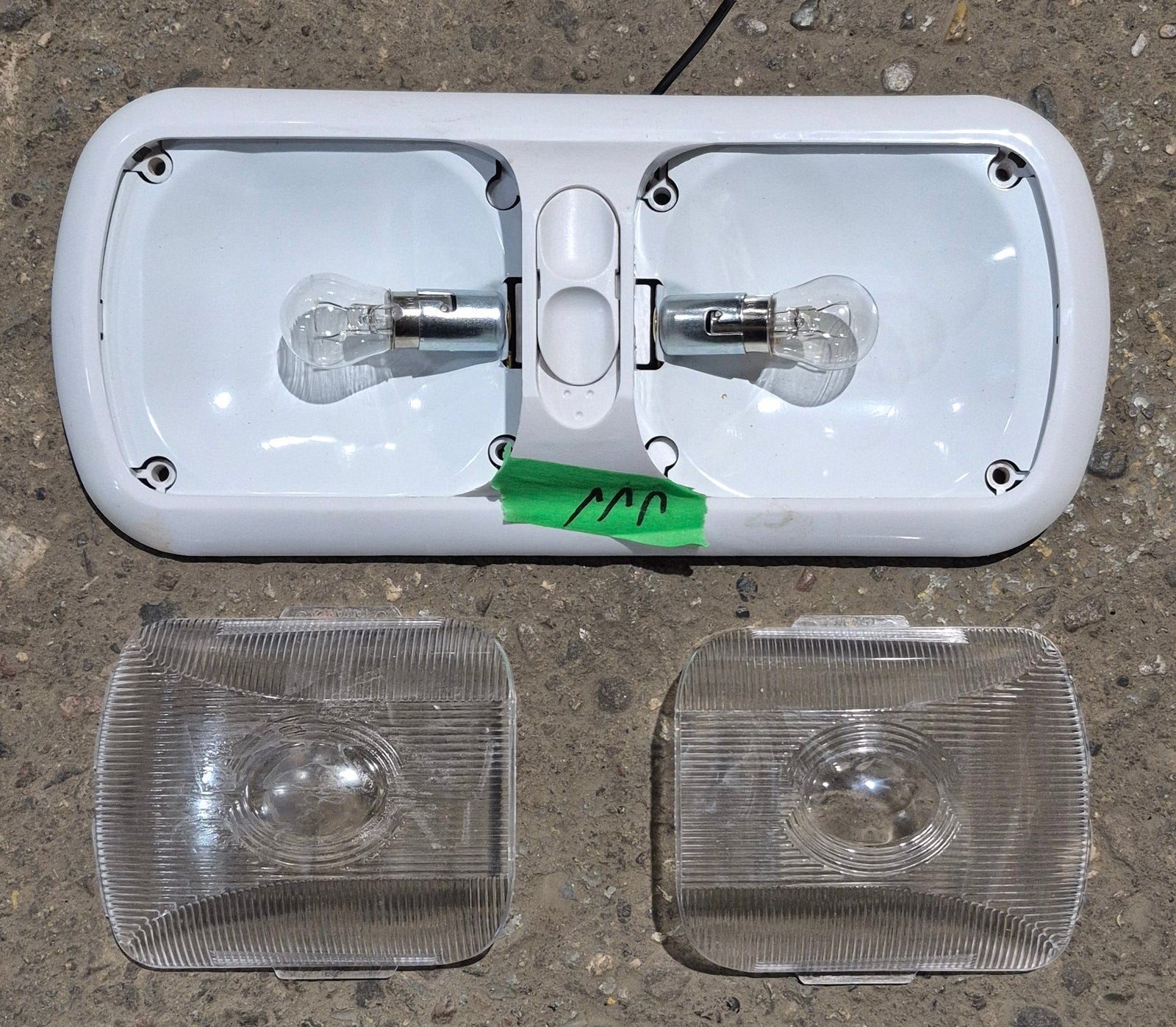 Used RV Interior Light Fixture *DOUBLE* - Young Farts RV Parts