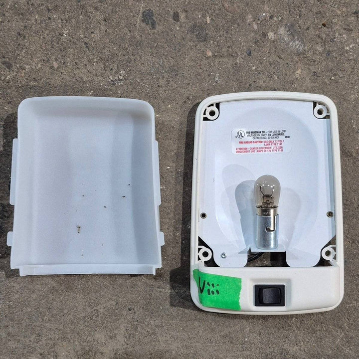 Used RV Interior Light Fixture, Single, Has Switch - 30 - 93 - XXX - Young Farts RV Parts