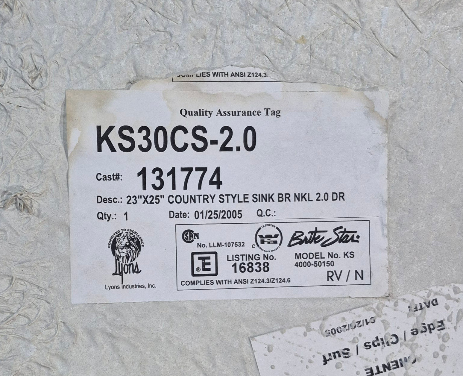 Used RV Kitchen Sink 24 3/4” W x 19 1/2” L x 7” D - Young Farts RV Parts