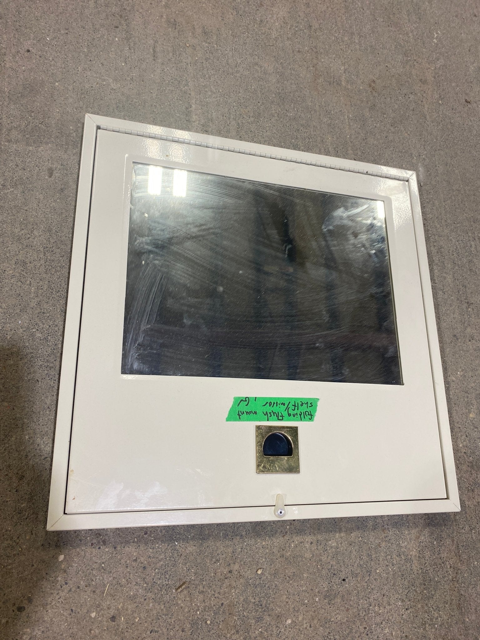 Used RV Mirror & Fold Down Table Top/ Tray 16" W x 16" H - Young Farts RV Parts