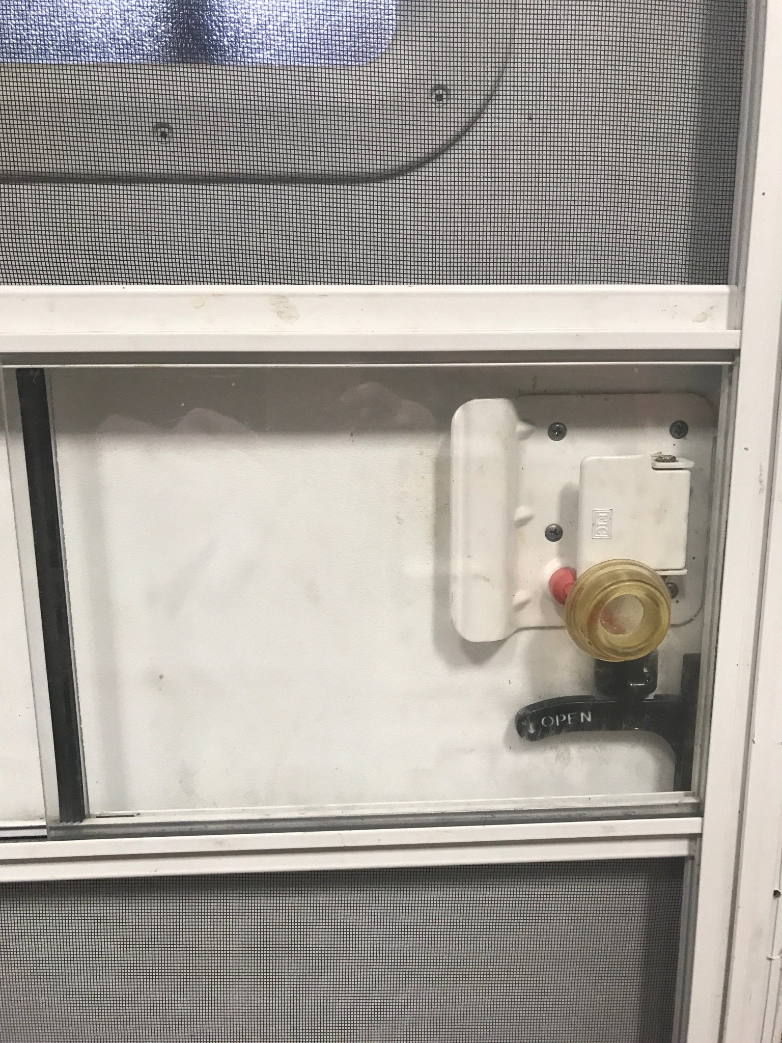 Used RV Radius Corner Entry Door 25 1/2" W x 71 1/2" H - Young Farts RV Parts