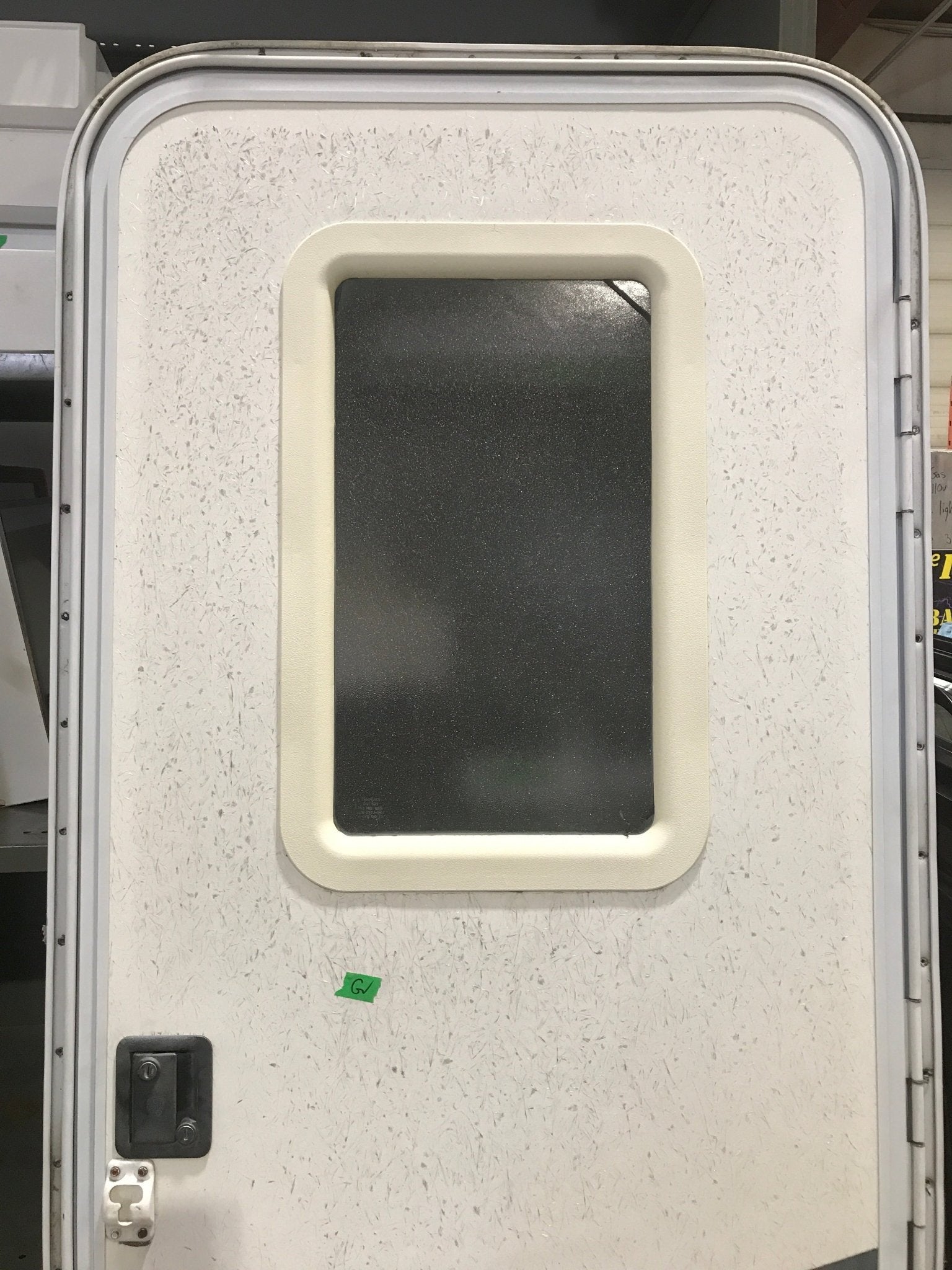 Used RV Radius Corner Entry Door 29 1/2" W x 70" H - Young Farts RV Parts