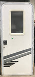 Used RV Radius Corner Entry Door 29 1/2" W x 70" H - Young Farts RV Parts