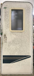 Used RV Radius Corner Entry Door 29 1/2" W x 71 1/2" H - Young Farts RV Parts