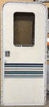 Used RV Radius Corner Entry Door 29 1/2" W x 72 1/4" H - Young Farts RV Parts