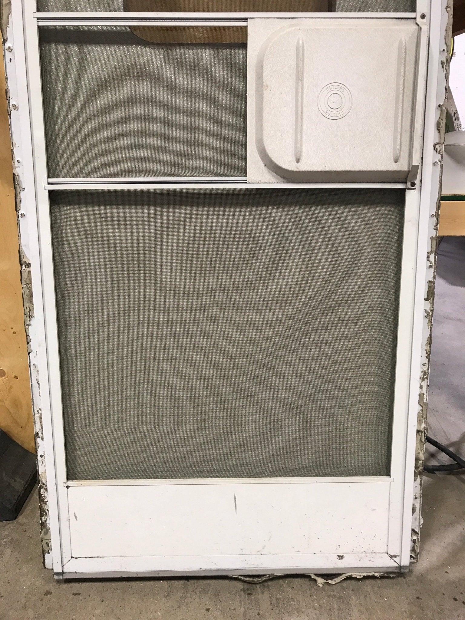 Used RV Radius Corner Entry Door 29 1/2" W x 72 1/4" H - Young Farts RV Parts