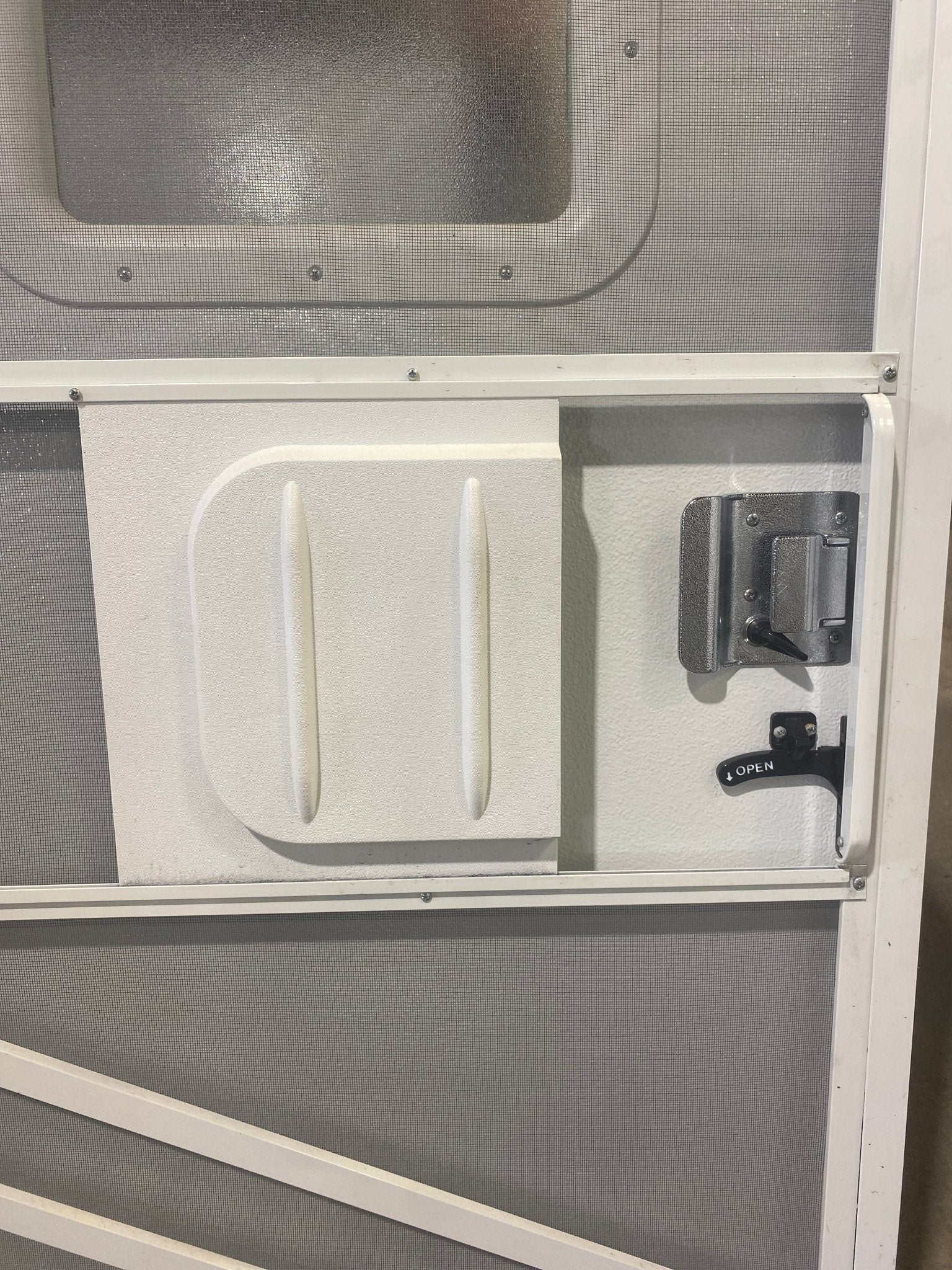 Used RV Radius Corner Entry Door 29 1/2