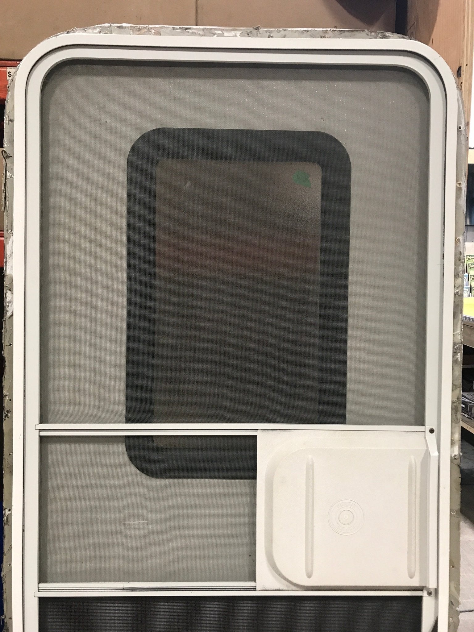 Used RV Radius Corner Entry Door 30" W x 70" H - Young Farts RV Parts