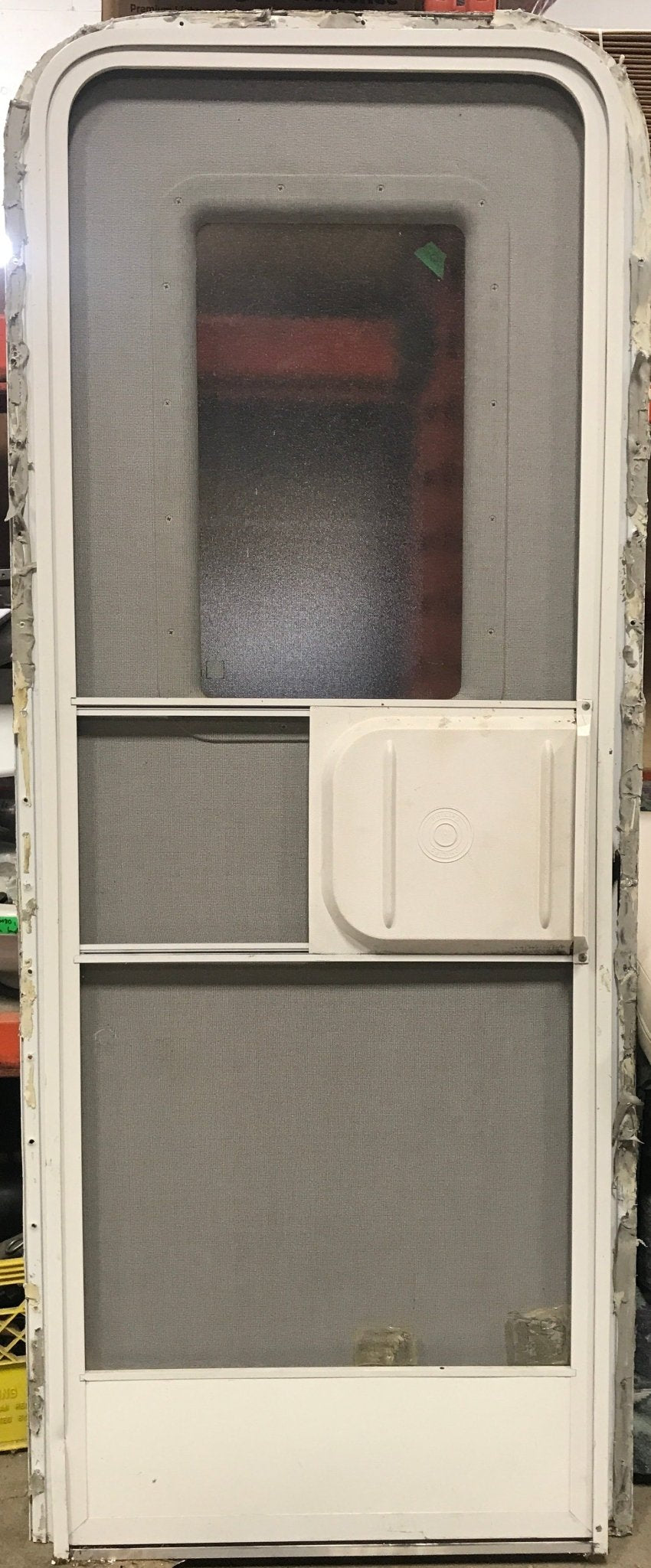 Used RV Radius Entry Door 25 1/2" W x 68 1/2" H - Young Farts RV Parts