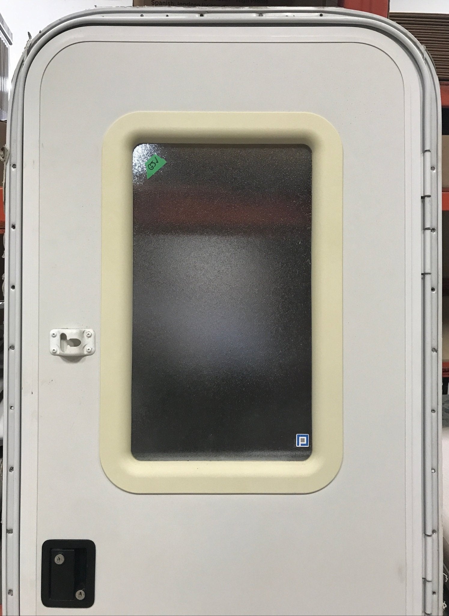 Used RV Radius Entry Door 25 1/2" W x 68 1/2" H - Young Farts RV Parts