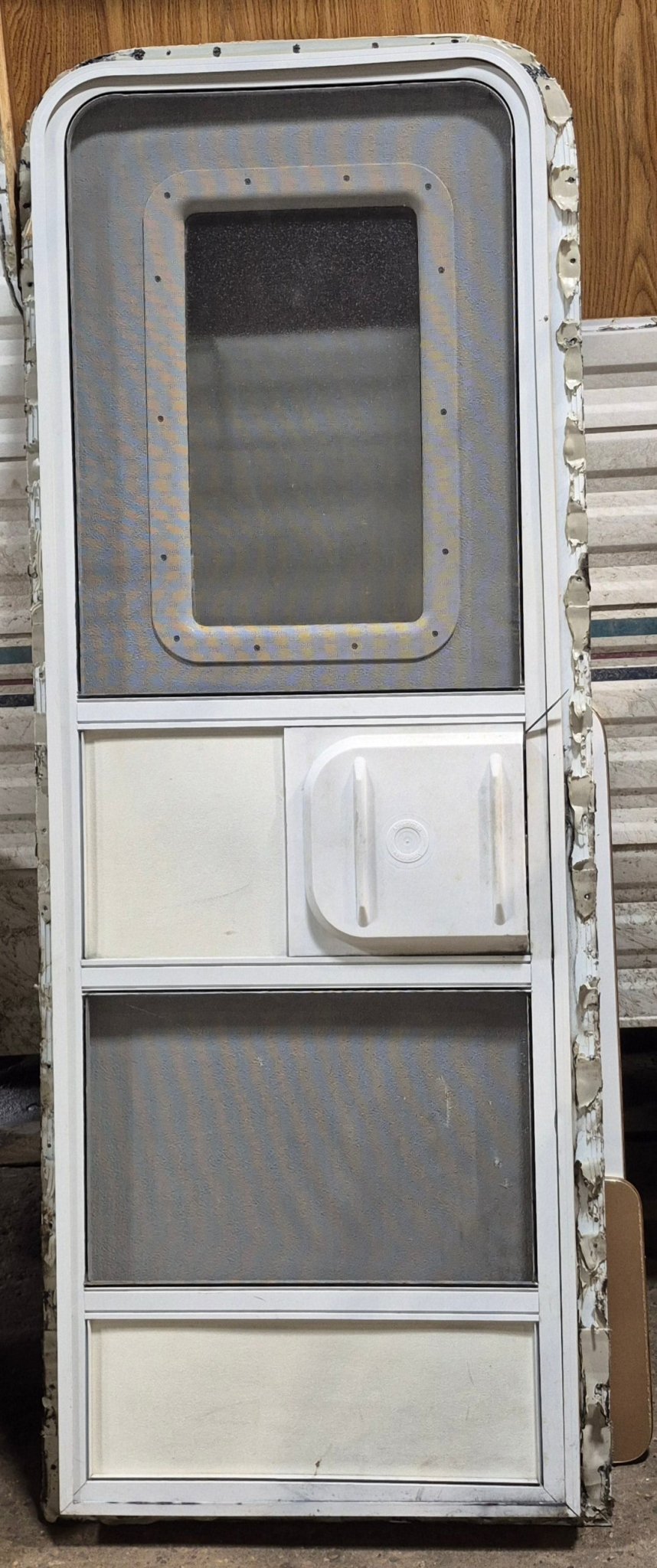 Used RV Radius Entry Door 25 1/2" x 71 3/8" - Young Farts RV Parts