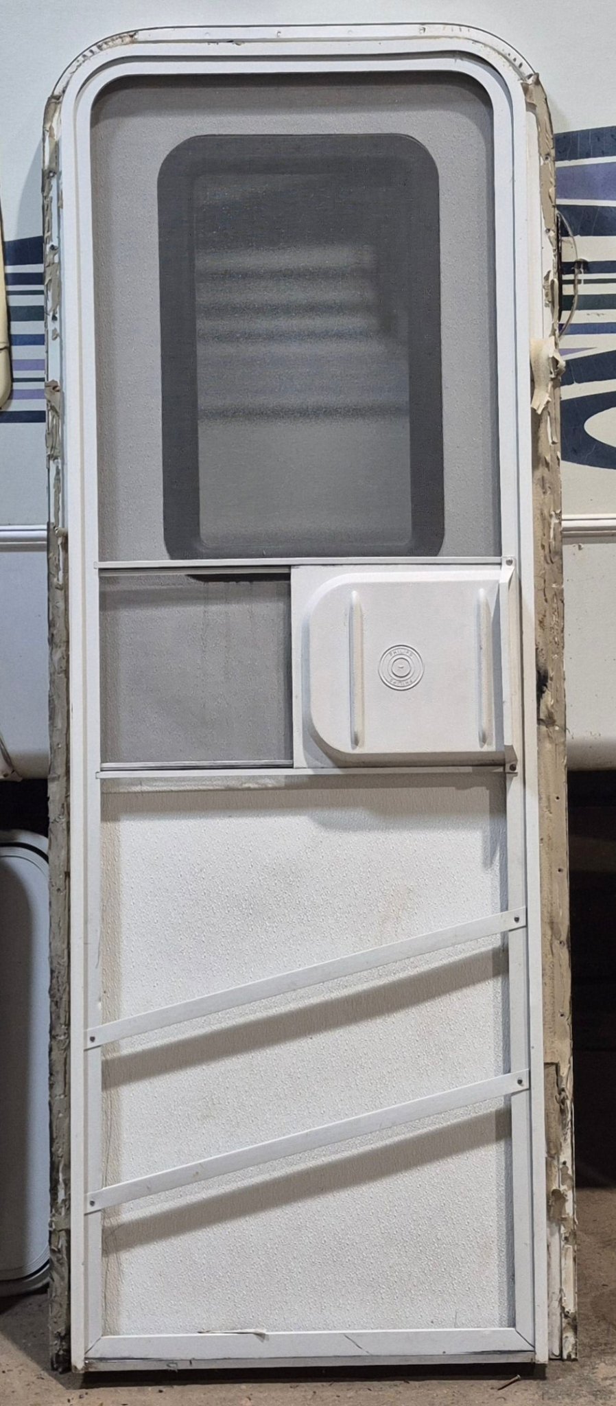 Used RV Radius Entry Door 25 5/8" W x 71 7/8" H - Young Farts RV Parts