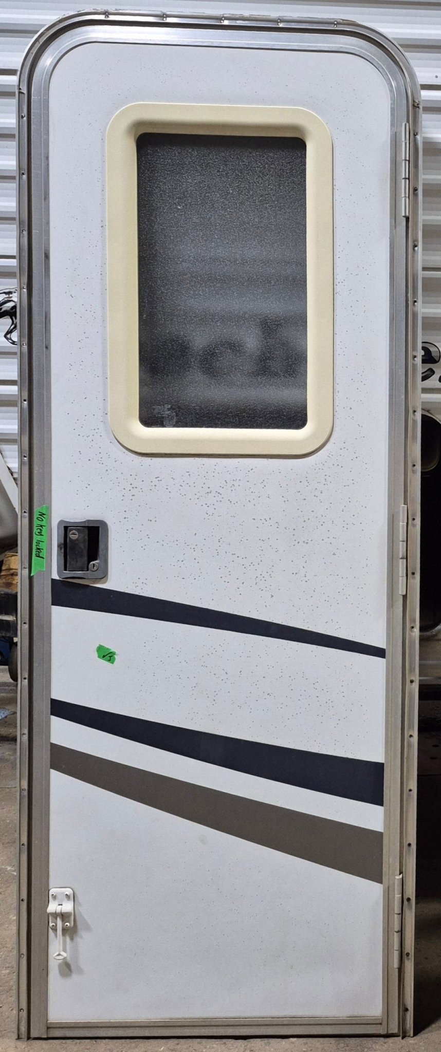 Used RV Radius Entry Door 25 5/8" x 71 1/2" - Young Farts RV Parts