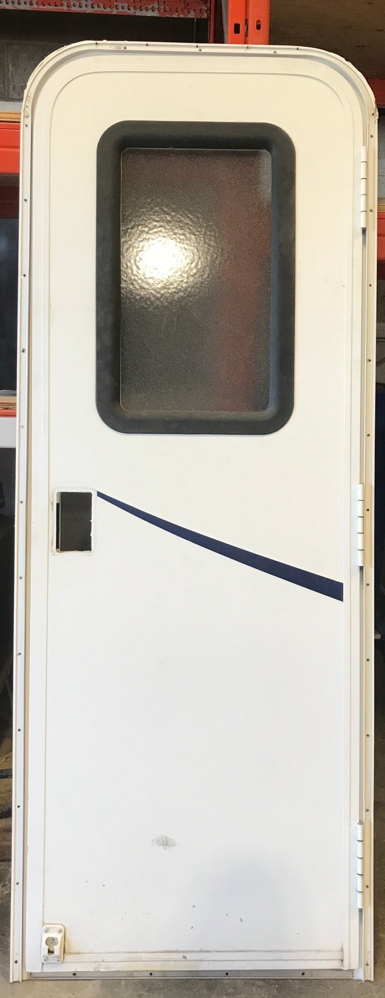 Used RV Radius Entry Door 25 5/8" x 71 1/2" - Young Farts RV Parts