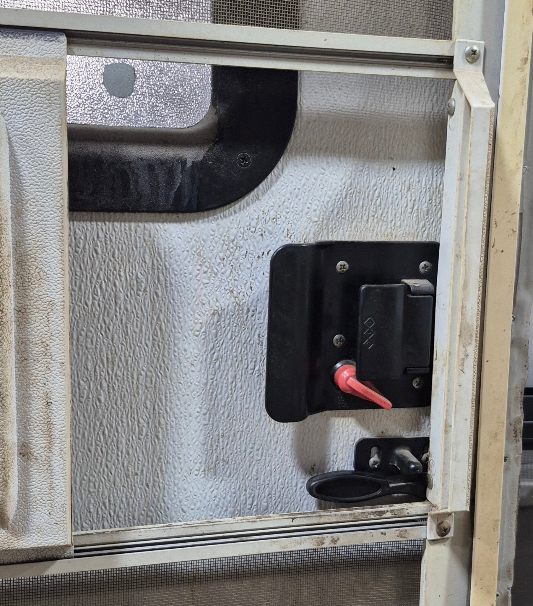 Used RV Radius Entry Door 26" W x 70 1/8" H - Young Farts RV Parts