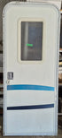 Used RV Radius Entry Door 29 1/2" W x 72" H - Young Farts RV Parts