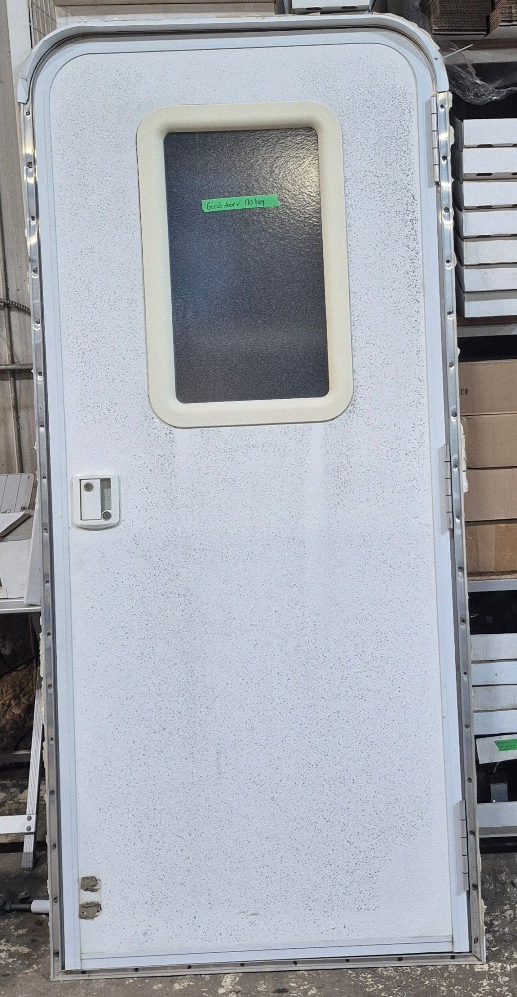 Used RV Radius Entry Door 29 3/4" x 69 5/8" - Young Farts RV Parts