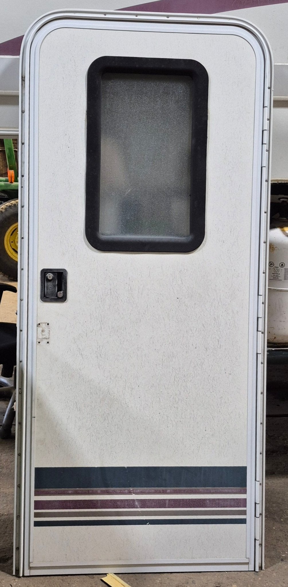 Used RV Radius Entry Door 29 5/8" W x 70" H - Young Farts RV Parts