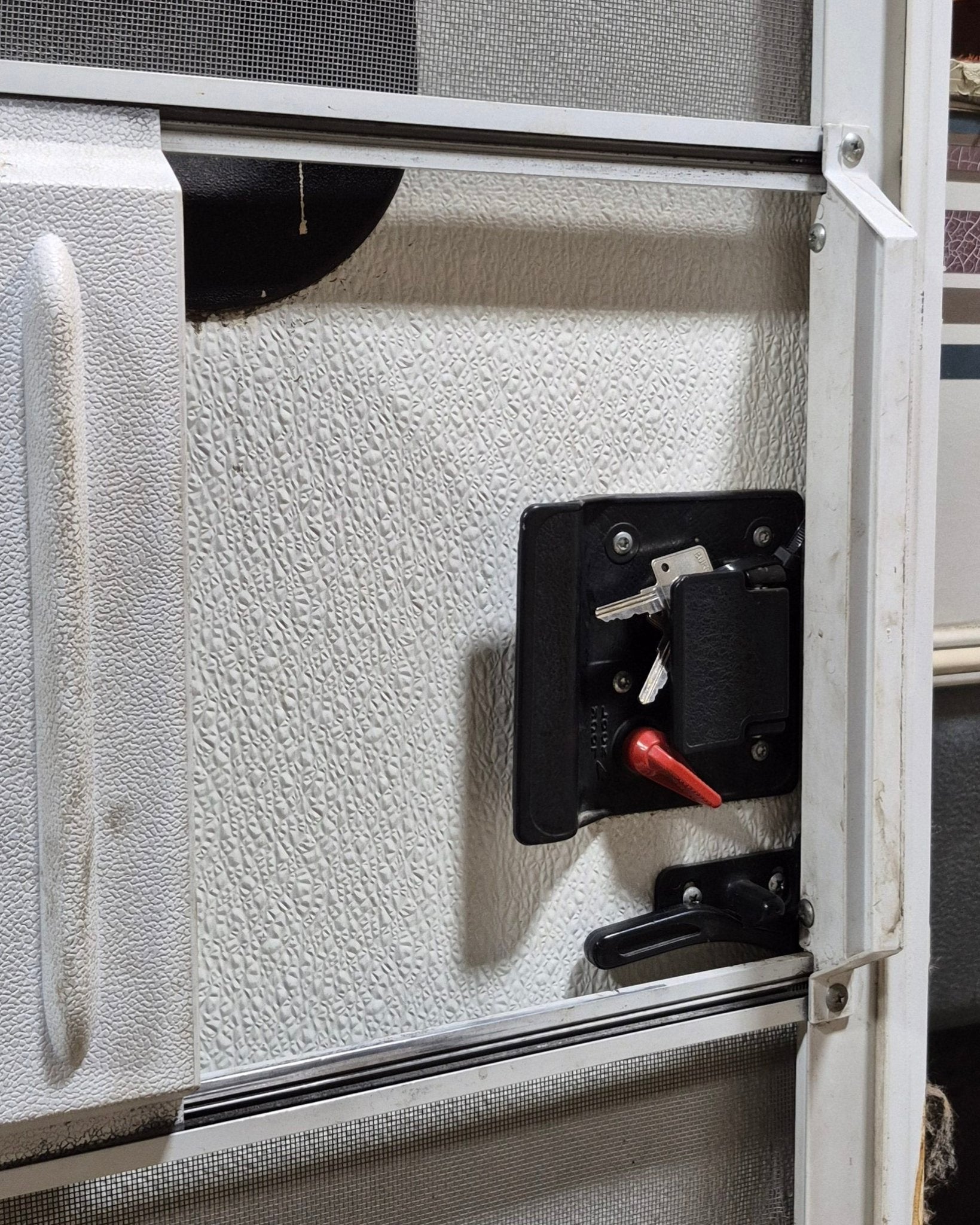 Used RV Radius Entry Door 29 5/8" W x 70" H - Young Farts RV Parts