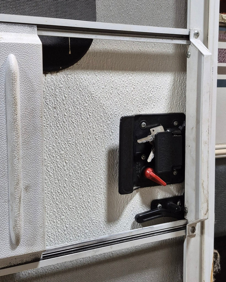 Used RV Radius Entry Door 29 5/8" W x 70" H - Young Farts RV Parts