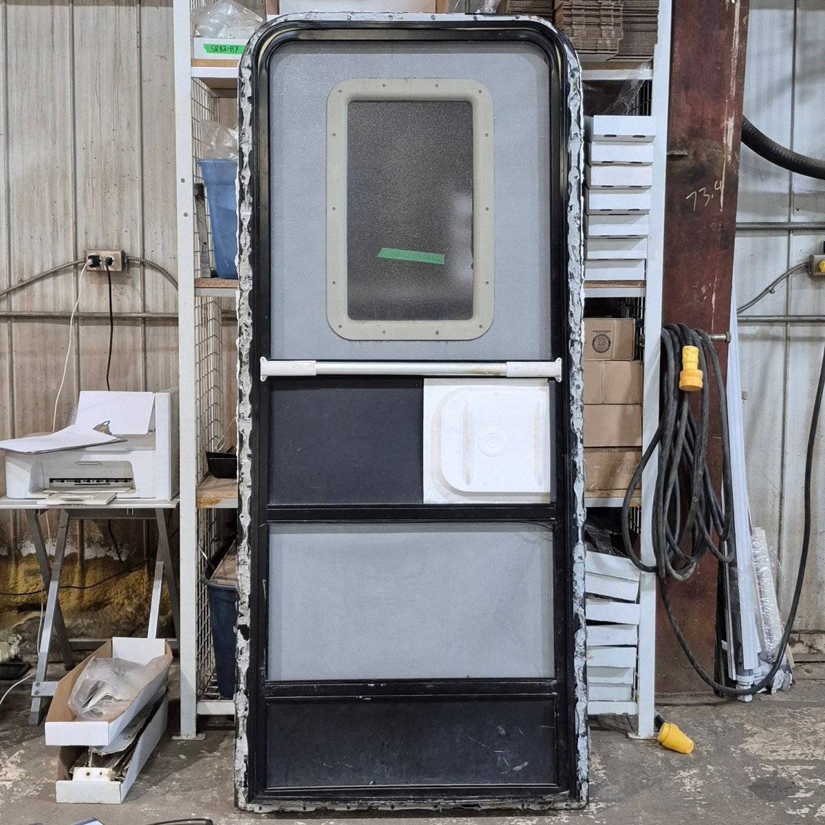 Used RV Radius Entry Door - 71.625 X 29.5 X 2.5 - Young Farts RV Parts
